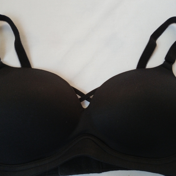 Torrid Curve Bra 38C 360 Back Smoothing Wire Free Push Up Plunge Black - Picture 2 of 8